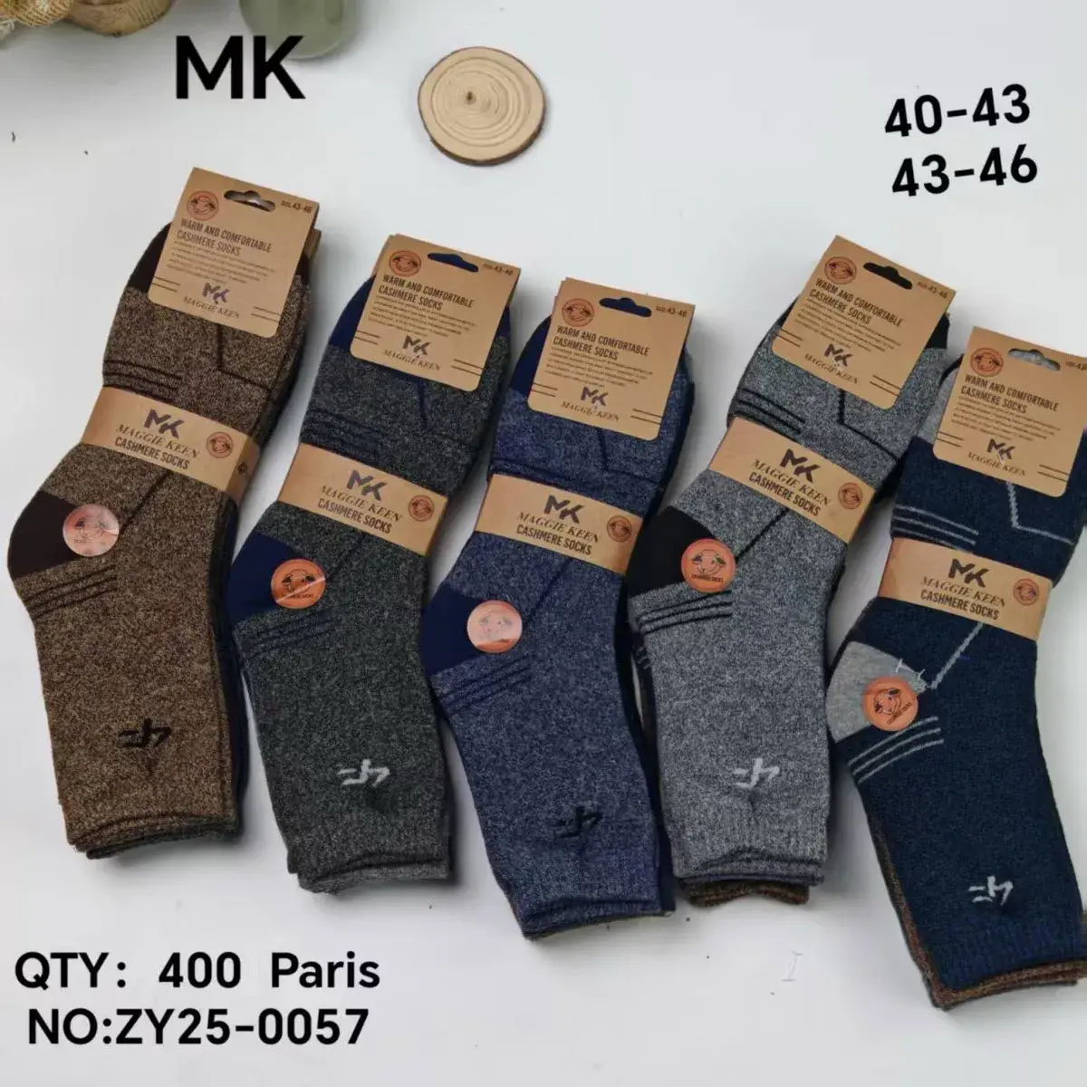 Skarpetki męskie MK Cashmere ciepłe komfortowe mix rozmiarów