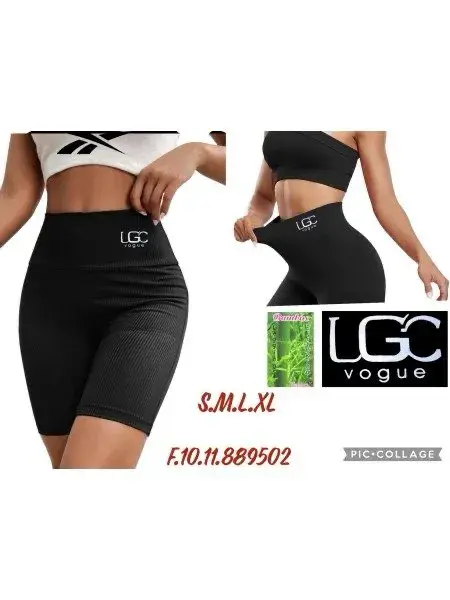 LGC Vogue Czarne Legginsy Wysoki Stan S-XL z Bamboo