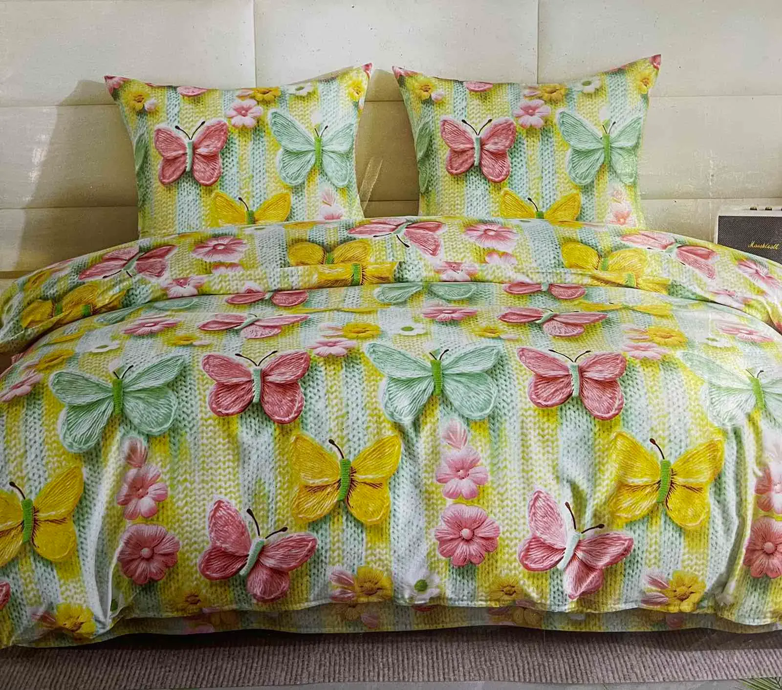 Komplet Pościel 3CZ 160/200 Motyw Motyli