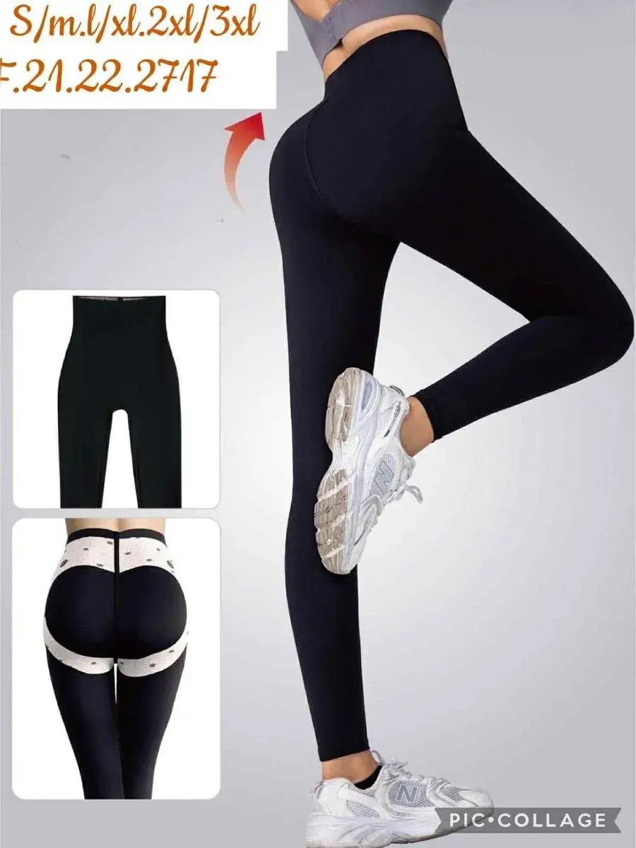 Legginsy modelujące czarne z wysokim stanem S-3XL