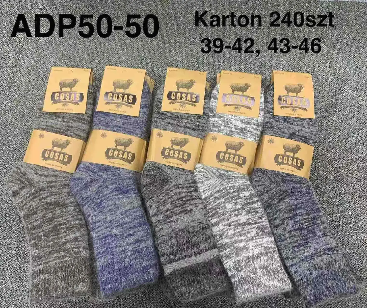 Skarpetki męskie COSAS ADP P50-50-50, rozmiary 39-42/43-46