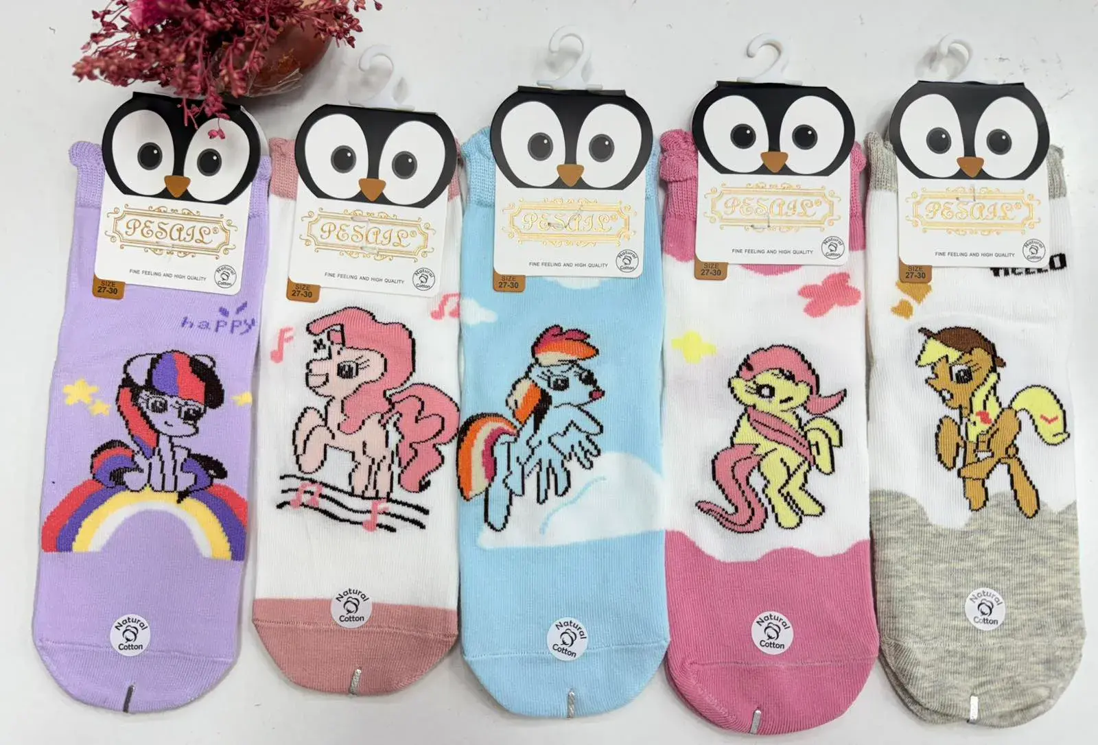 Skarpetki dla dzieci My Little Pony, wzory z kucykami, 5 par