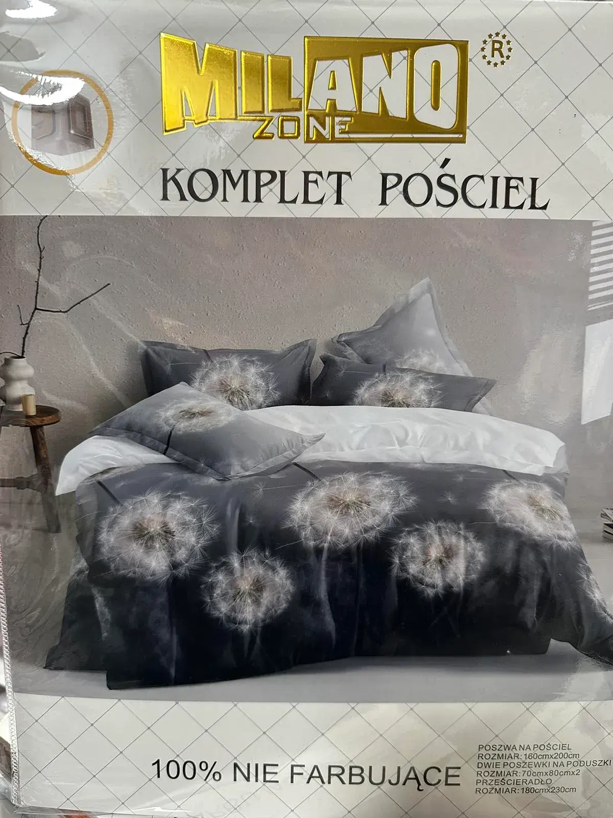 Komplet Pościel 4CZ MilanoZone 160/200 szary