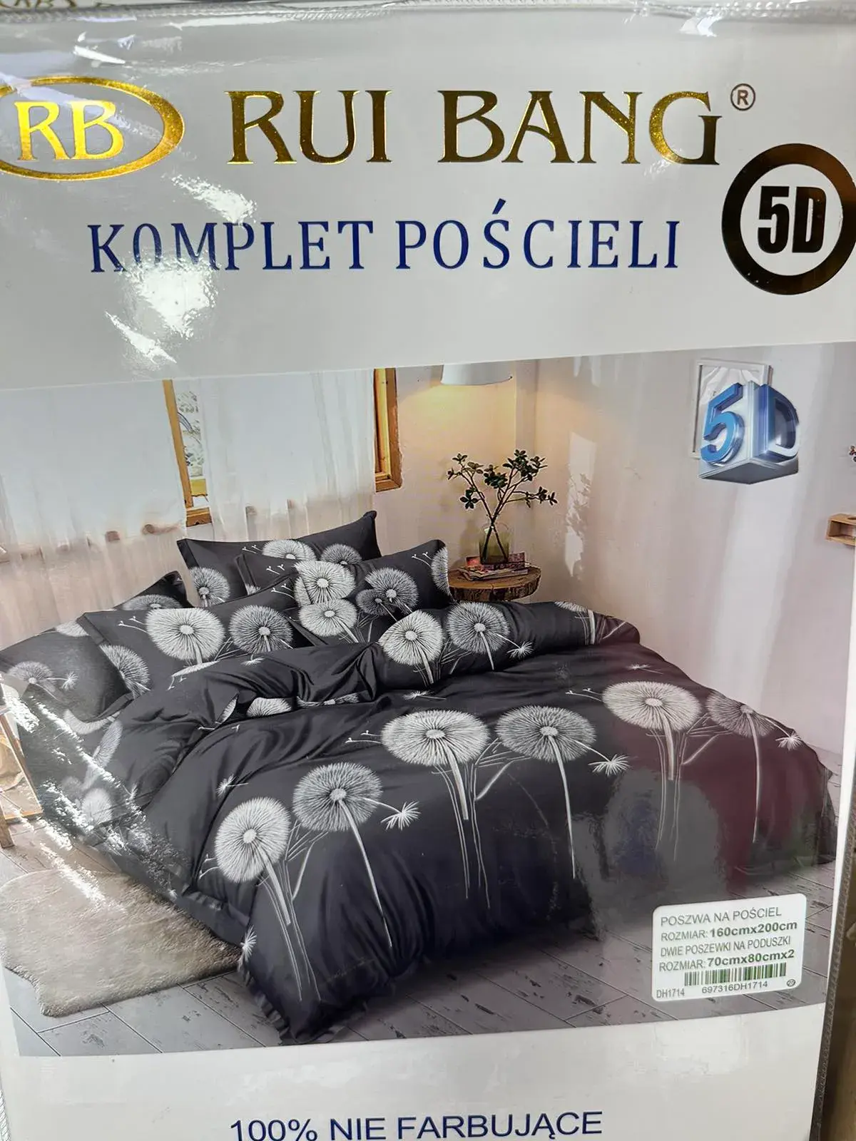 Komplet Pościeli 3cz Ruiui Bang 160/200 5D
