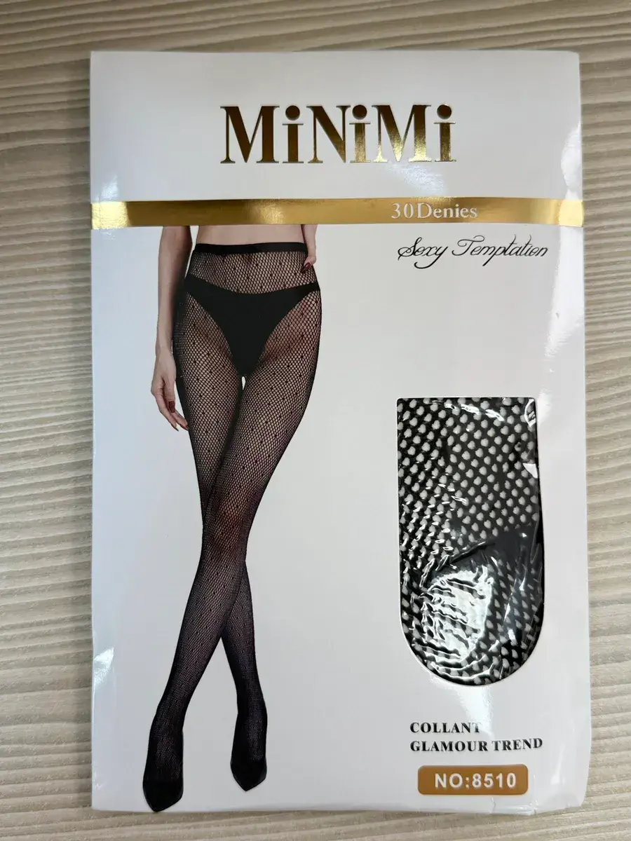 MiNiMi Rajstopy Siatkowe Czarne 30 Den Glamour Trend