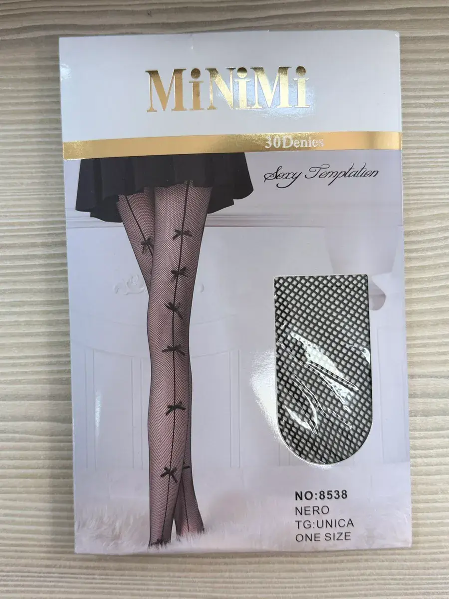 MiNiMi Rajstopy Kabaretka Czarna z Kokardkami 30 Den