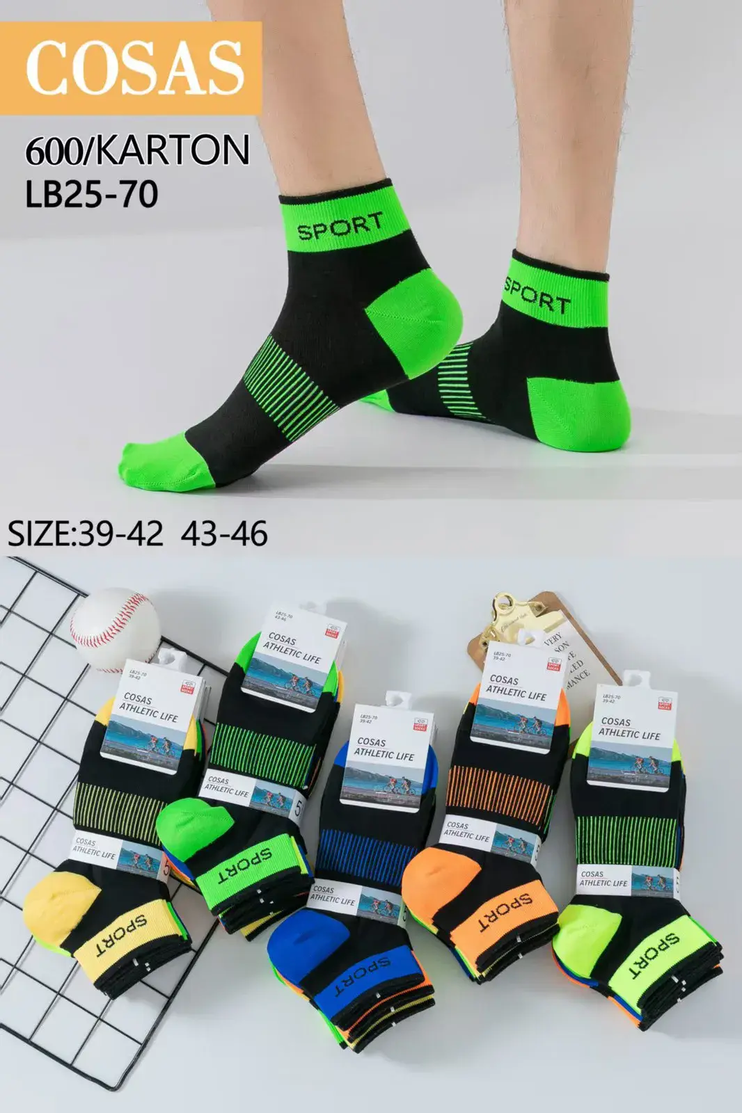 Skarpetki męskie sportowe COSASAS LB25-70