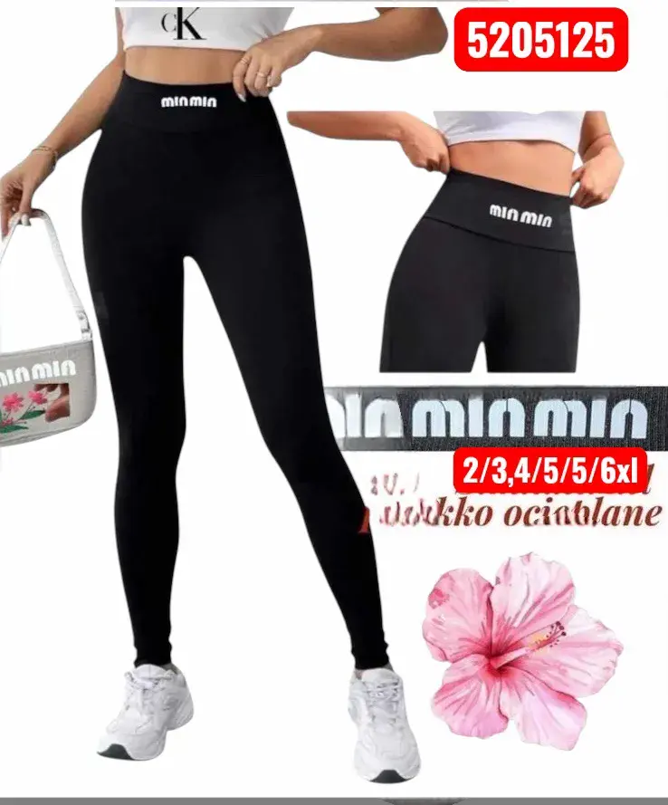 Legginsy damskie czarne M/L mini M/L XL