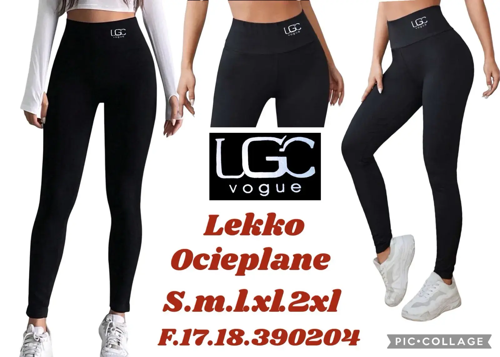 Leggingsy damskie LGC VOGUE S.M.L.XL.2XL czarne
