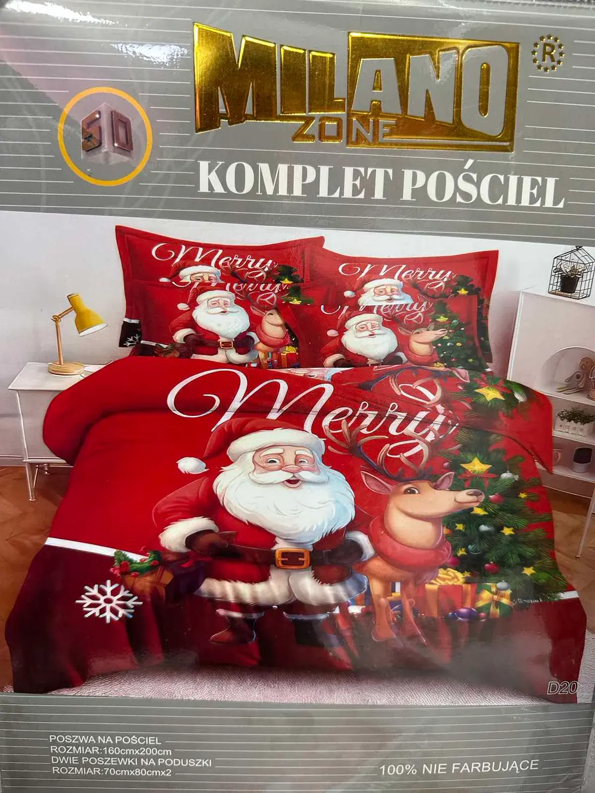 Komplet pościel 3CZ 160/200 Milano Zone Merry Christmas