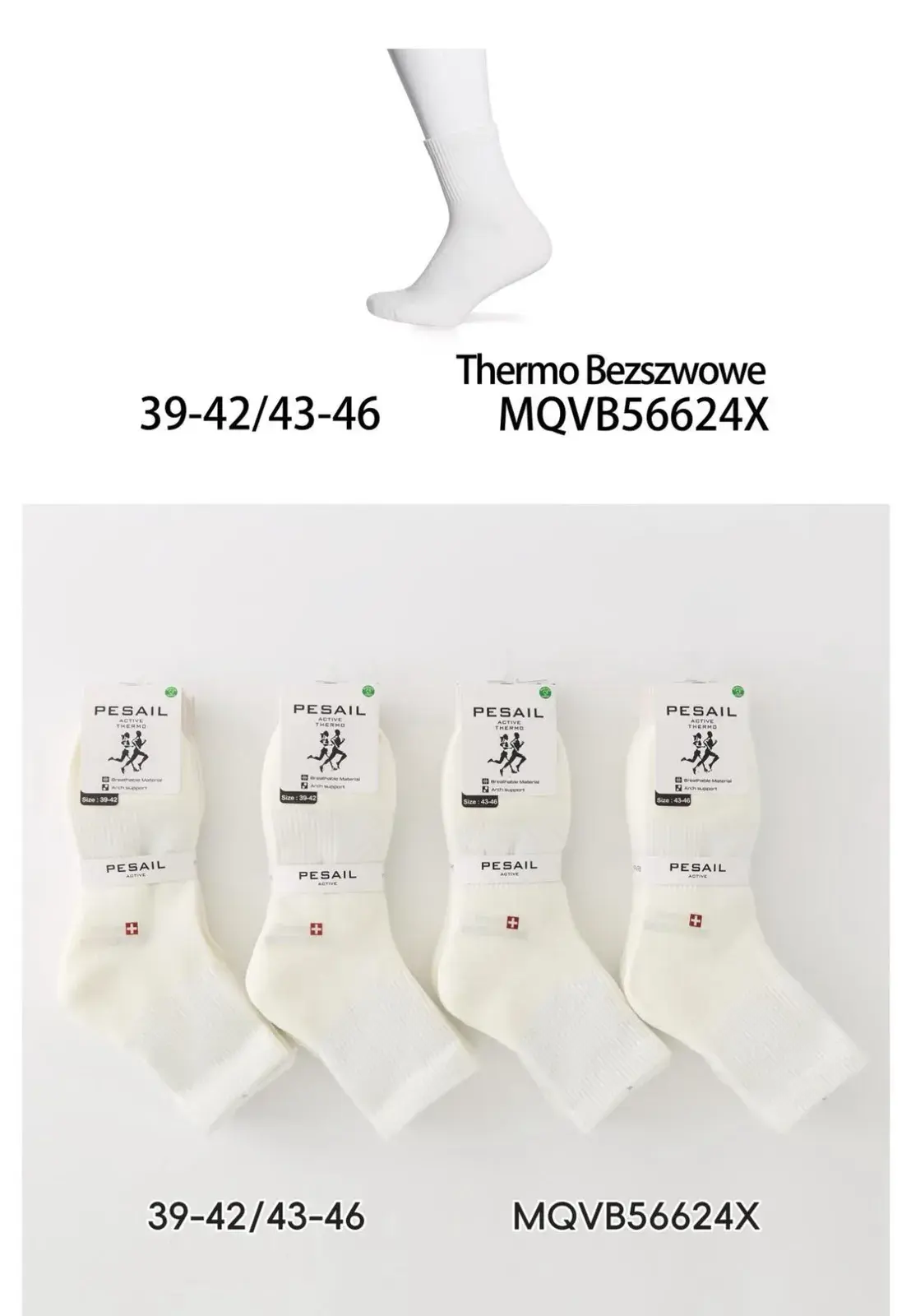 Skarpetki męskie bawełniane termoochronne 39-43/44-46