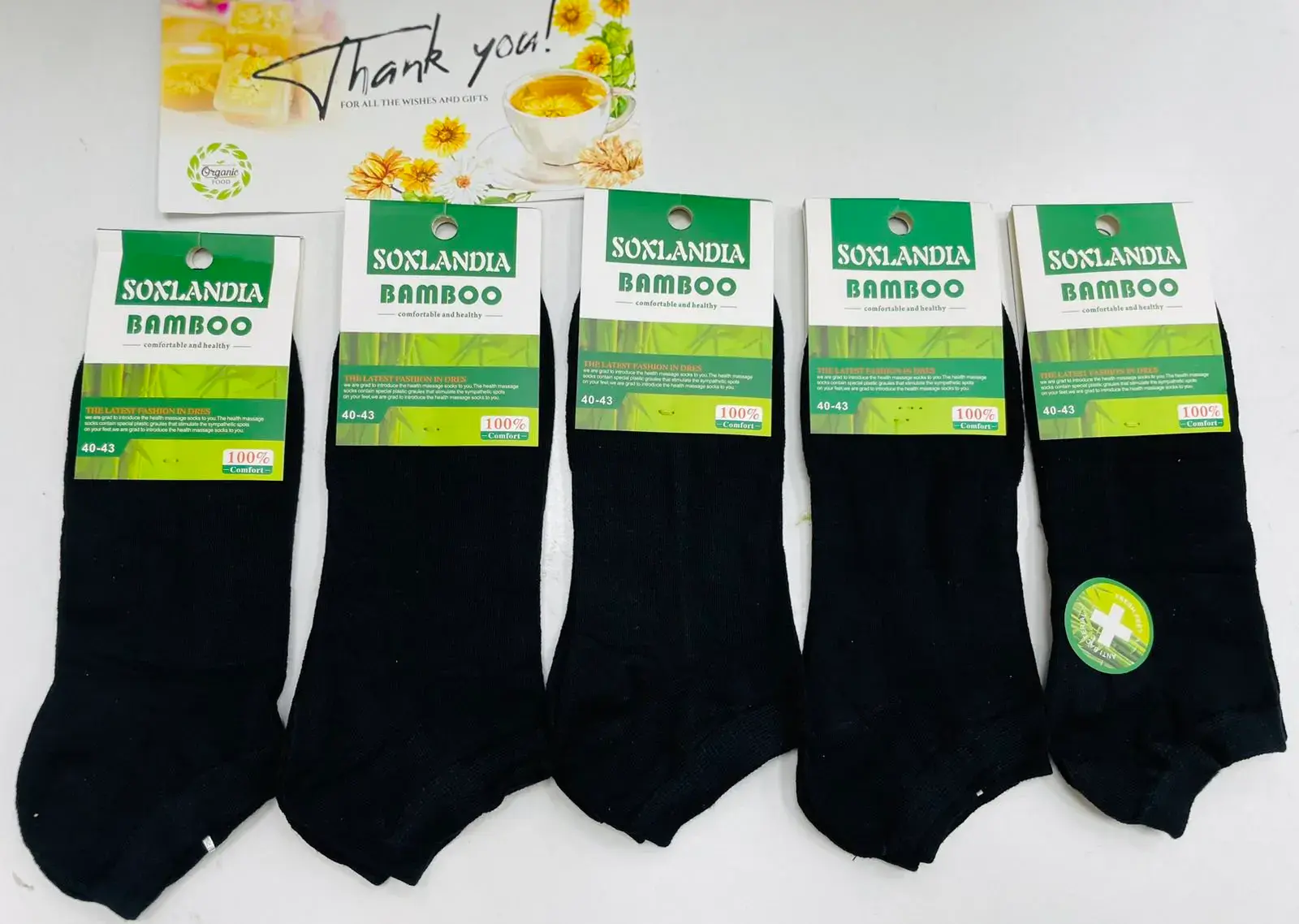Skarpetki męskie Solandia Bamboo 42-46 czarne