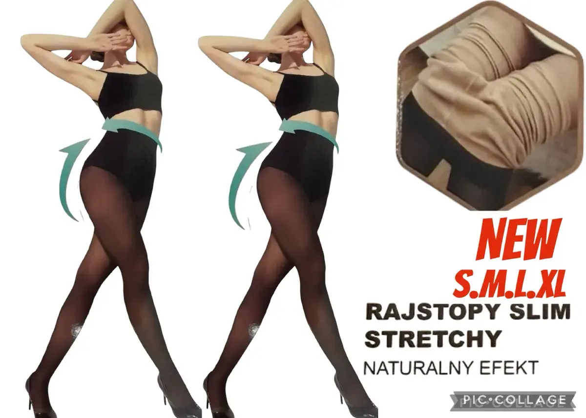 Rajstopy Slim Stretchy beżowe z efektem modelującym S-XL
