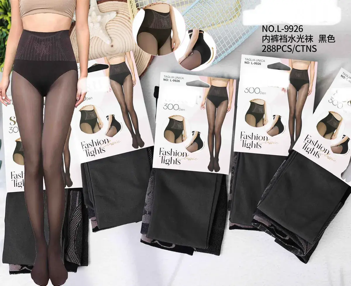 Rajstopy Fashion Tights 300 Den czarne modelujące L-9926