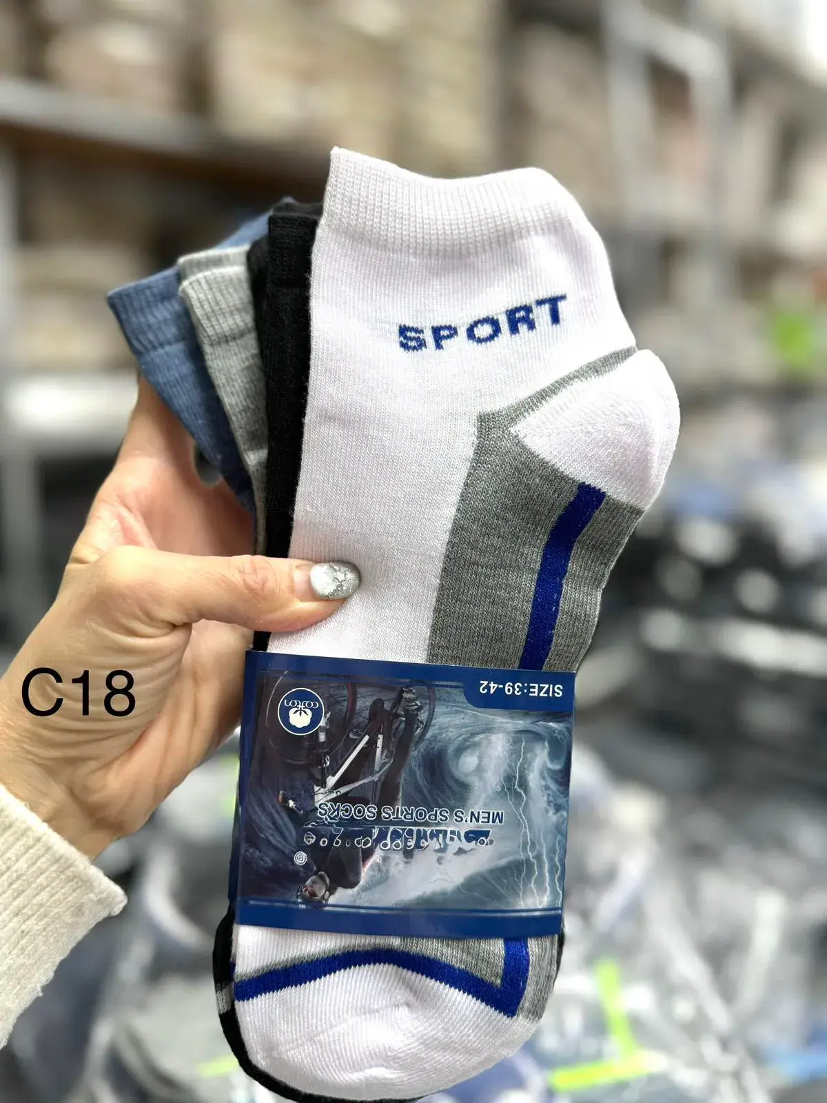 Skarpetki męskie sportowe 3 pary TP-6235 C18
