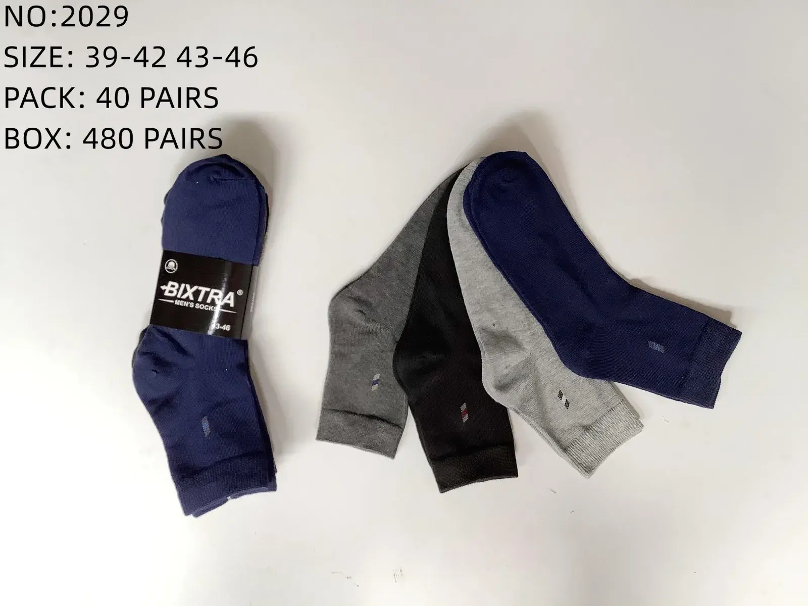 Skarpetki męskie Bixtra NO:2029 roz. 39-46, pak. 40 par