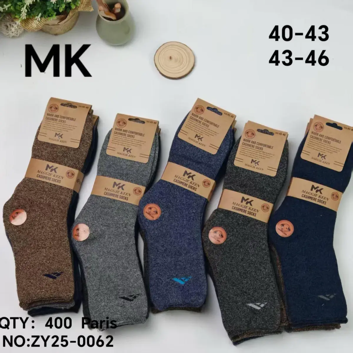 Skarpety męskie MK ciepłe kaszmirowe mix rozmiarów 40-46