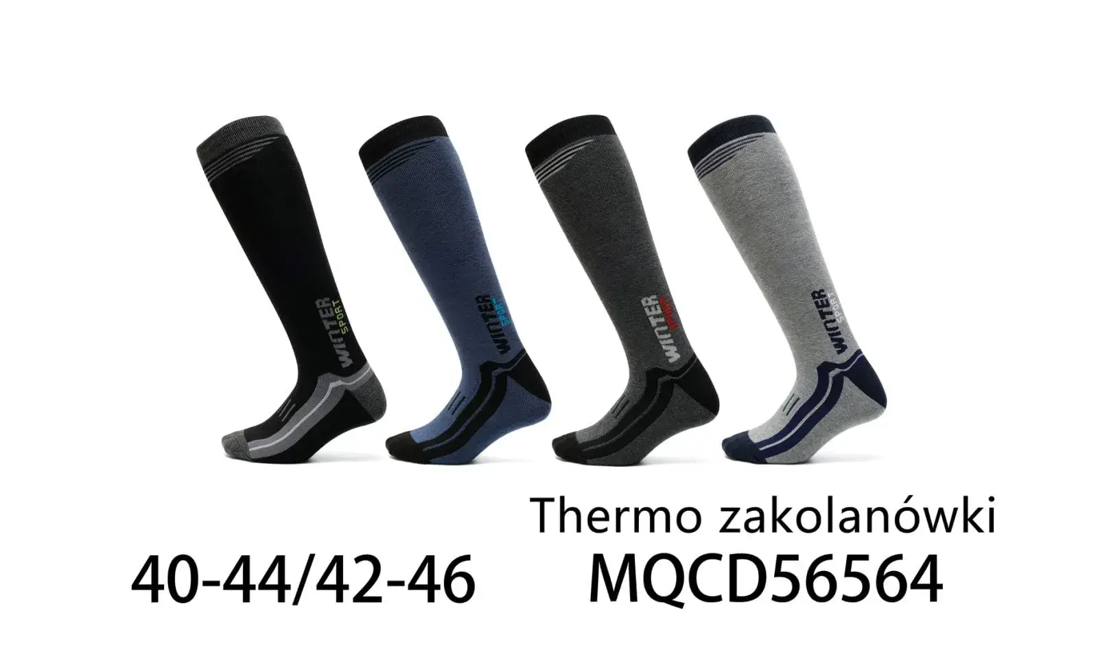 Skarpetki męskie termo zakolanówki 40-44/42-46 MQCD56564
