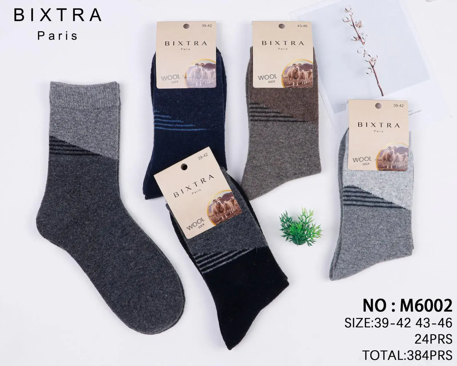 Skarpetki męskie BIXTRA NO. M600 39-44 Wool